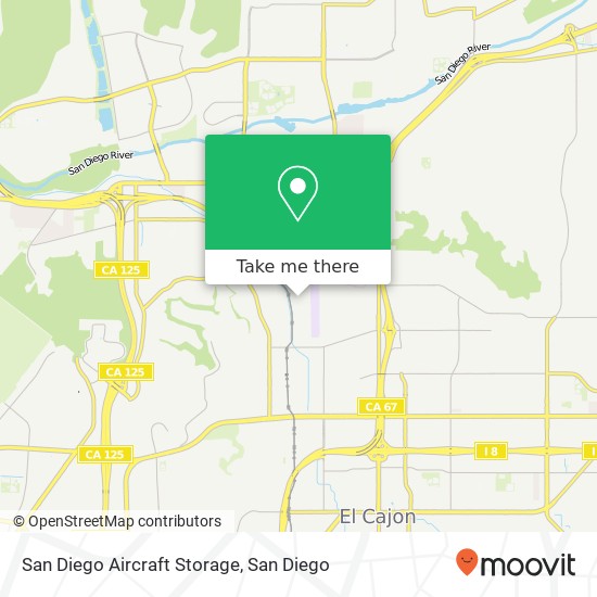 Mapa de San Diego Aircraft Storage