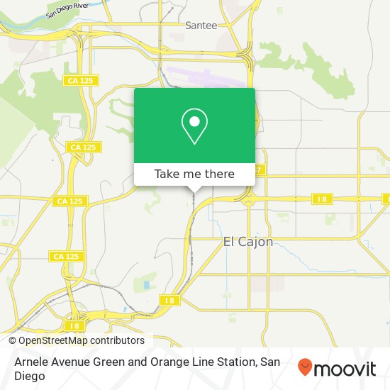 Mapa de Arnele Avenue Green and Orange Line Station