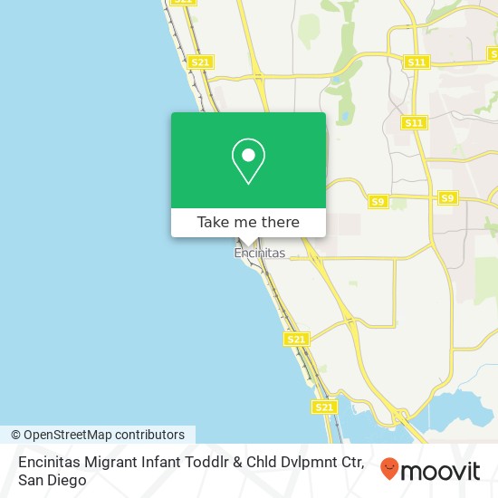 Mapa de Encinitas Migrant Infant Toddlr & Chld Dvlpmnt Ctr