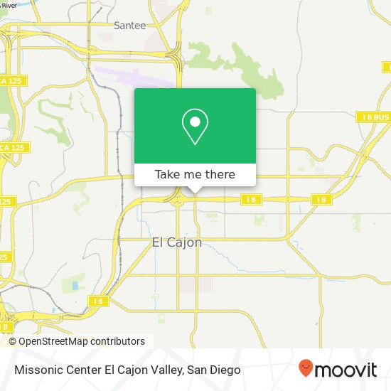 Missonic Center El Cajon Valley map