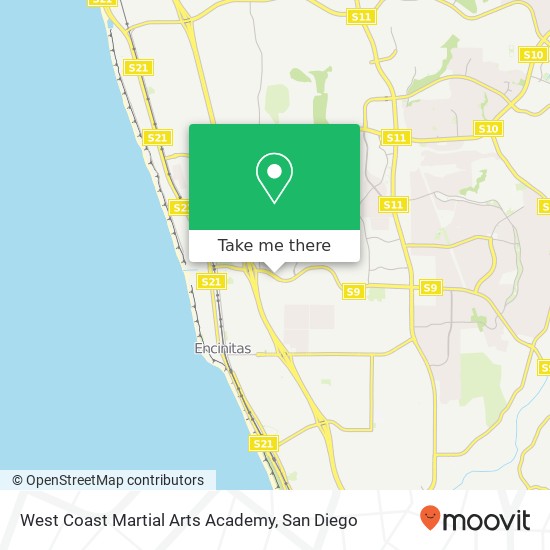 West Coast Martial Arts Academy map