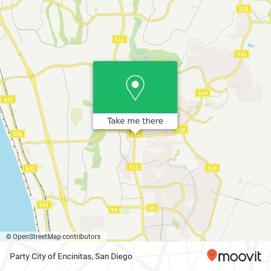 Mapa de Party City of Encinitas