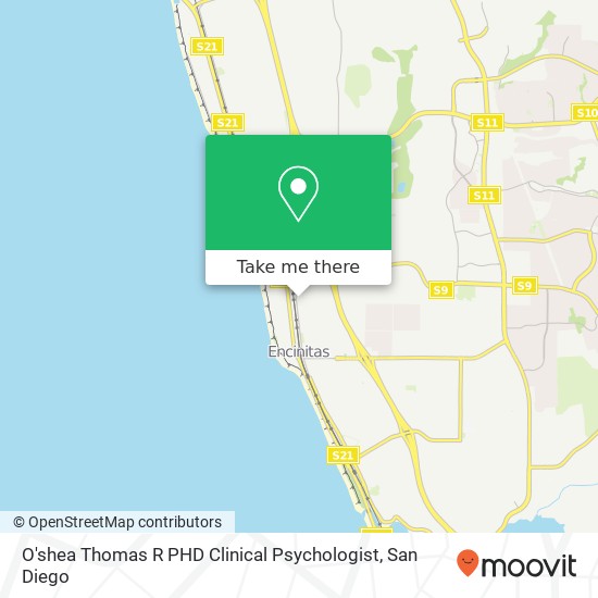 O'shea Thomas R PHD Clinical Psychologist map