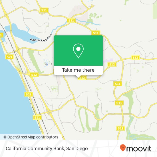 California Community Bank map