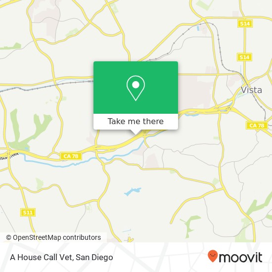 A House Call Vet map