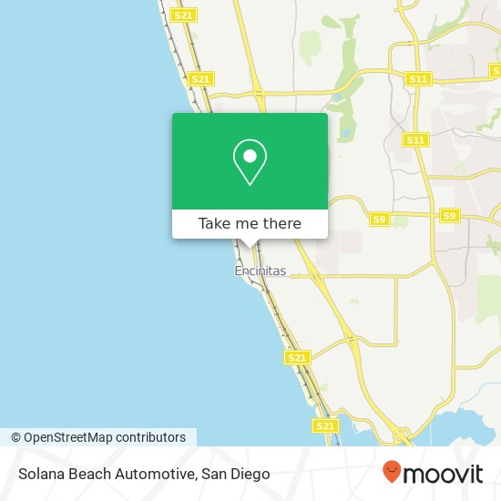 Solana Beach Automotive map
