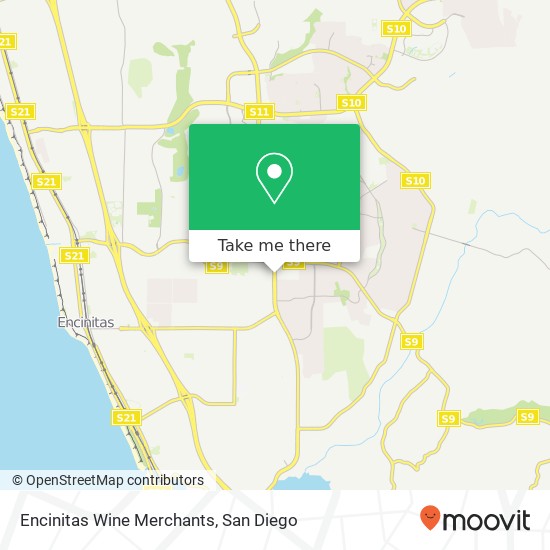 Mapa de Encinitas Wine Merchants