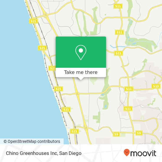 Mapa de Chino Greenhouses Inc