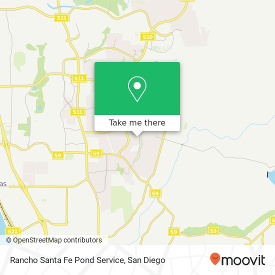 Mapa de Rancho Santa Fe Pond Service