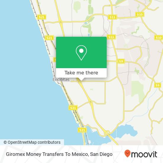 Mapa de Giromex Money Transfers To Mexico