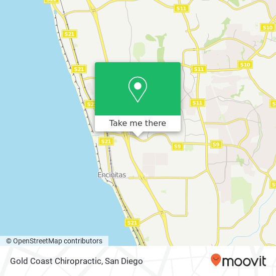 Gold Coast Chiropractic map