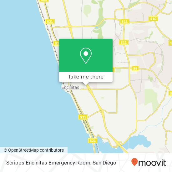 Scripps Encinitas Emergency Room map