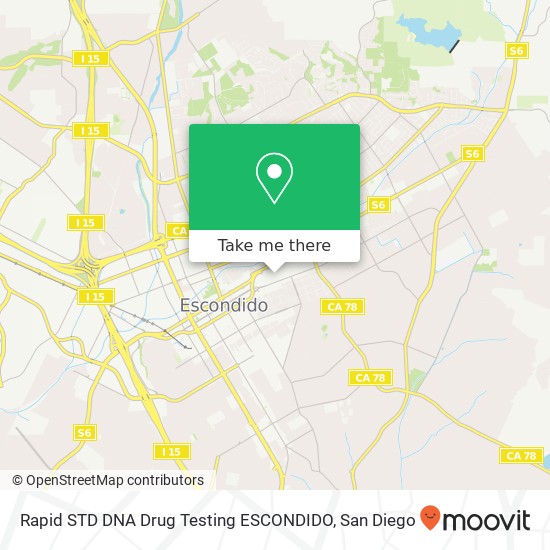 Mapa de Rapid STD DNA Drug Testing ESCONDIDO