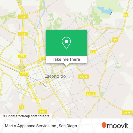 Mart's Appliance Service Inc. map