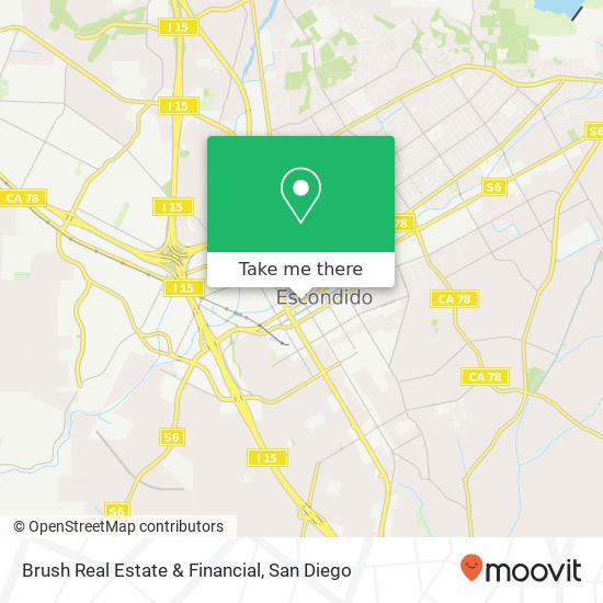 Mapa de Brush Real Estate & Financial
