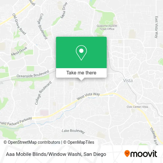 Mapa de Aaa Mobile Blinds/Window Washi