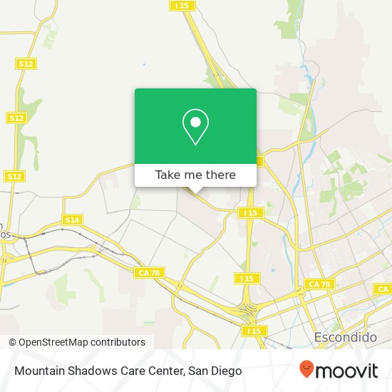 Mountain Shadows Care Center map