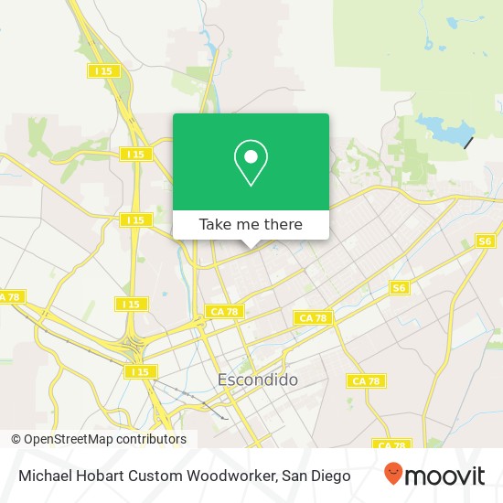 Michael Hobart Custom Woodworker map