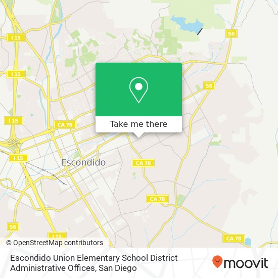 Mapa de Escondido Union Elementary School District Administrative Offices