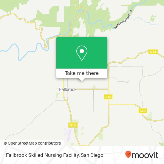 Fallbrook Skilled Nursing Facility map