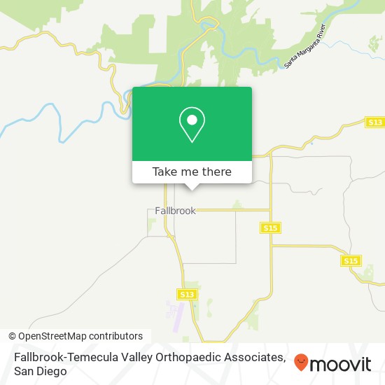 Fallbrook-Temecula Valley Orthopaedic Associates map