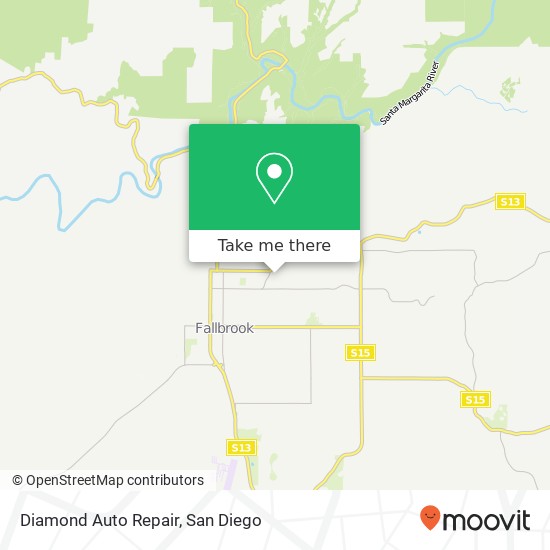 Mapa de Diamond Auto Repair