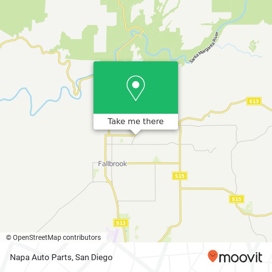 Mapa de Napa Auto Parts