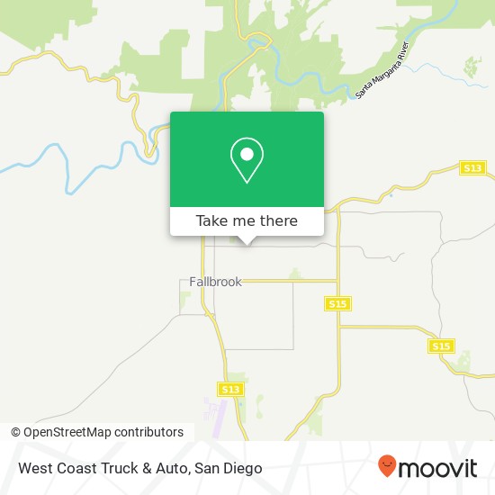 West Coast Truck & Auto map