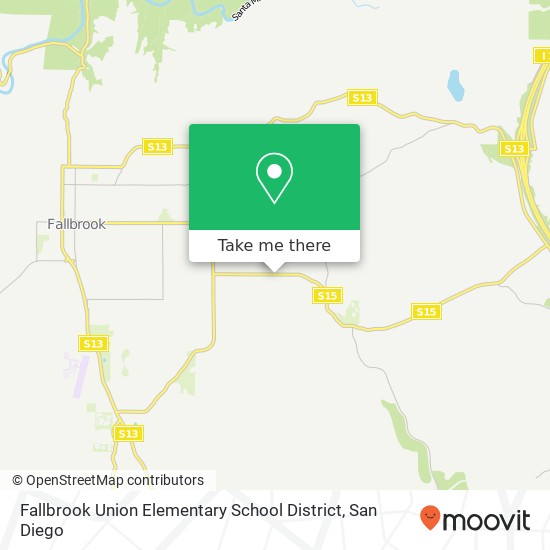 Mapa de Fallbrook Union Elementary School District