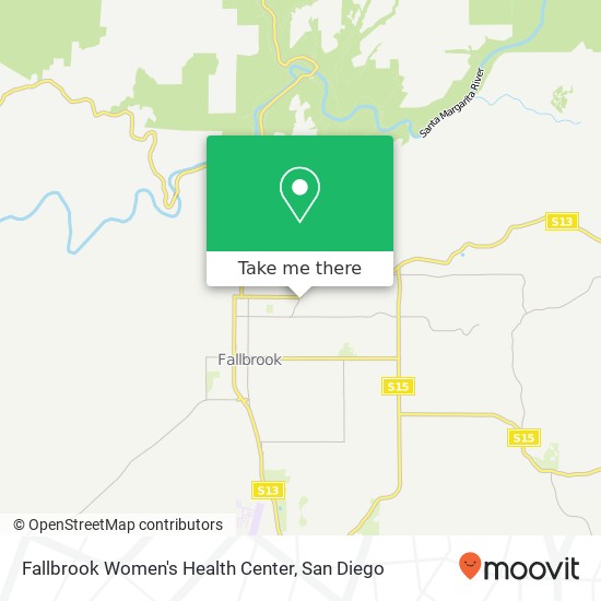 Mapa de Fallbrook Women's Health Center