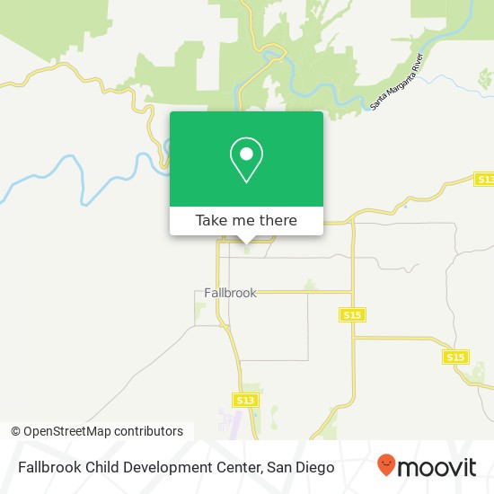 Fallbrook Child Development Center map