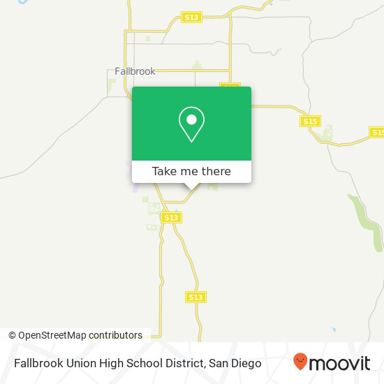 Mapa de Fallbrook Union High School District