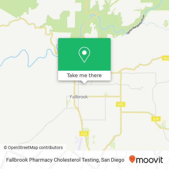 Fallbrook Pharmacy Cholesterol Testing map