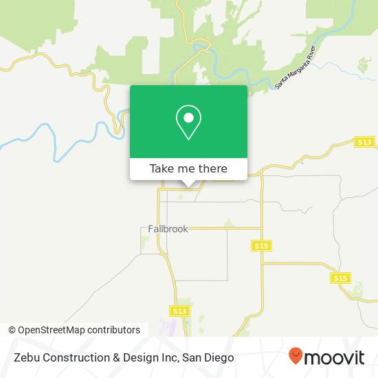 Zebu Construction & Design Inc map