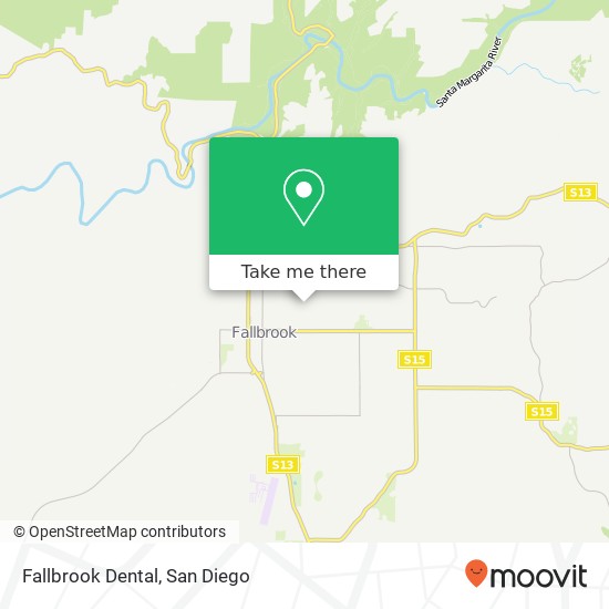 Fallbrook Dental map