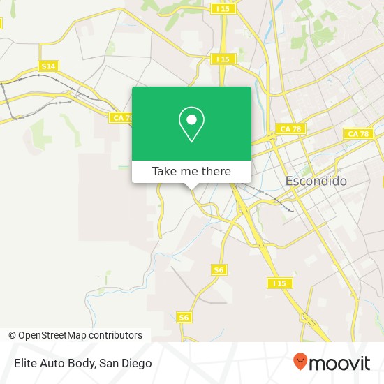 Mapa de Elite Auto Body