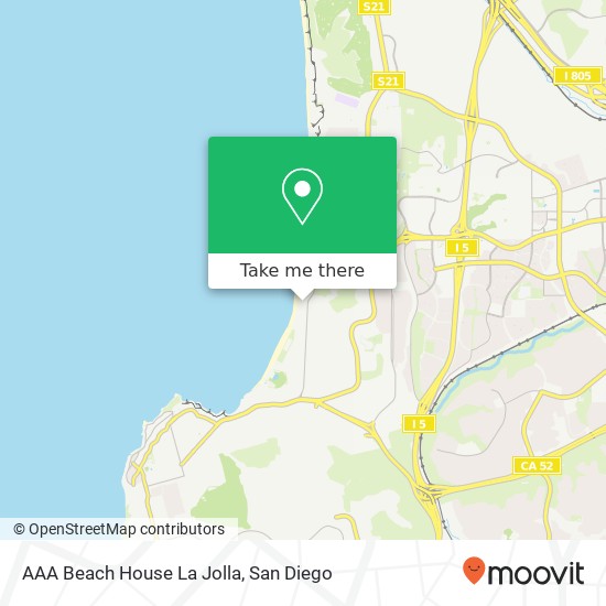 Mapa de AAA Beach House La Jolla
