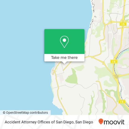 Mapa de Accident Attorney Offices of San Diego