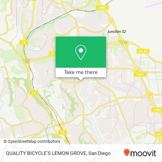 QUALITY BICYCLE'S LEMON GROVE map