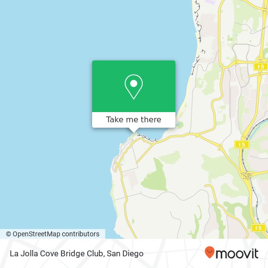 Mapa de La Jolla Cove Bridge Club
