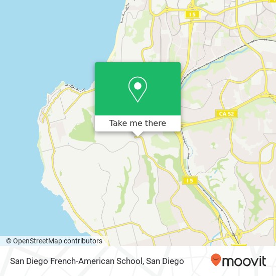 Mapa de San Diego French-American School