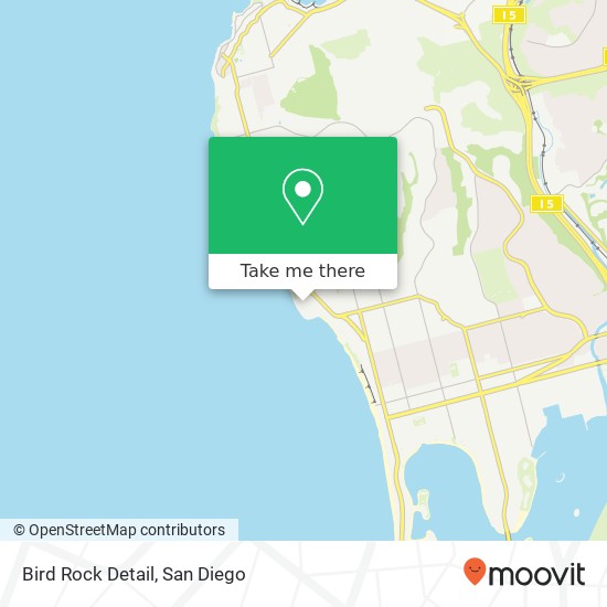 Mapa de Bird Rock Detail