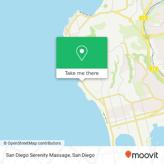 San Diego Serenity Massage map