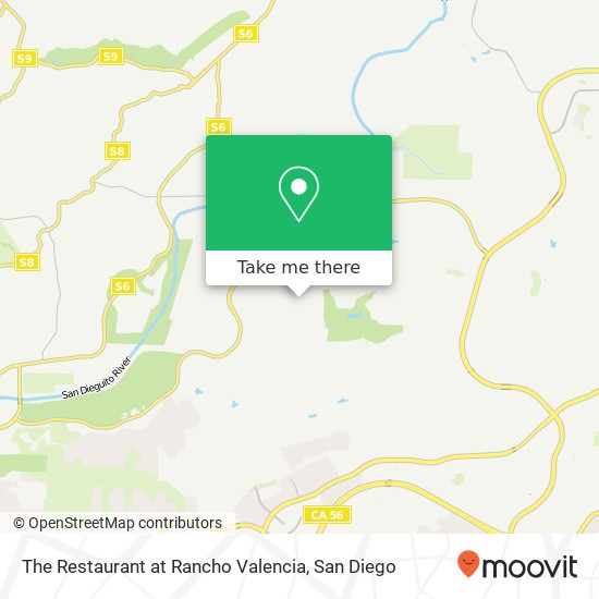 The Restaurant at Rancho Valencia map