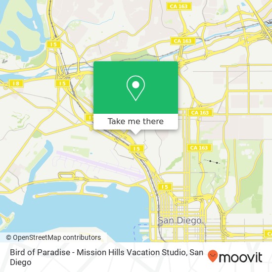 Bird of Paradise - Mission Hills Vacation Studio map