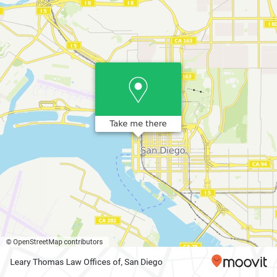 Leary Thomas Law Offices of map