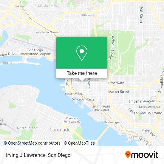 Irving J Lawrence map