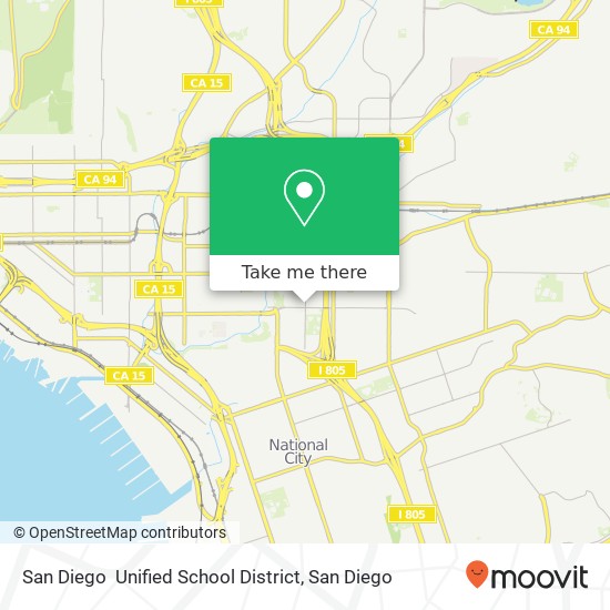 Mapa de San Diego  Unified School District
