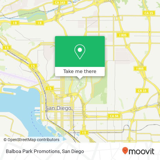 Mapa de Balboa Park Promotions