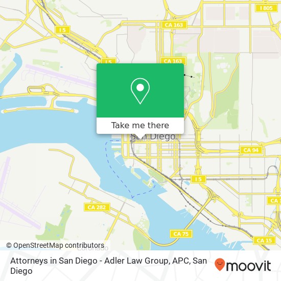 Attorneys in San Diego - Adler Law Group, APC map